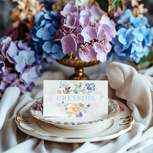 Bridgerton inspired floral vintage place card 1