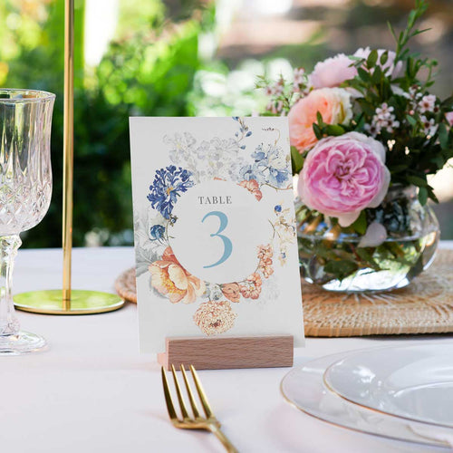 Bridgerton inspired floral vintage table card 1