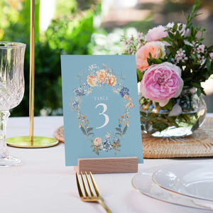 Bridgerton inspired floral vintage table card 4
