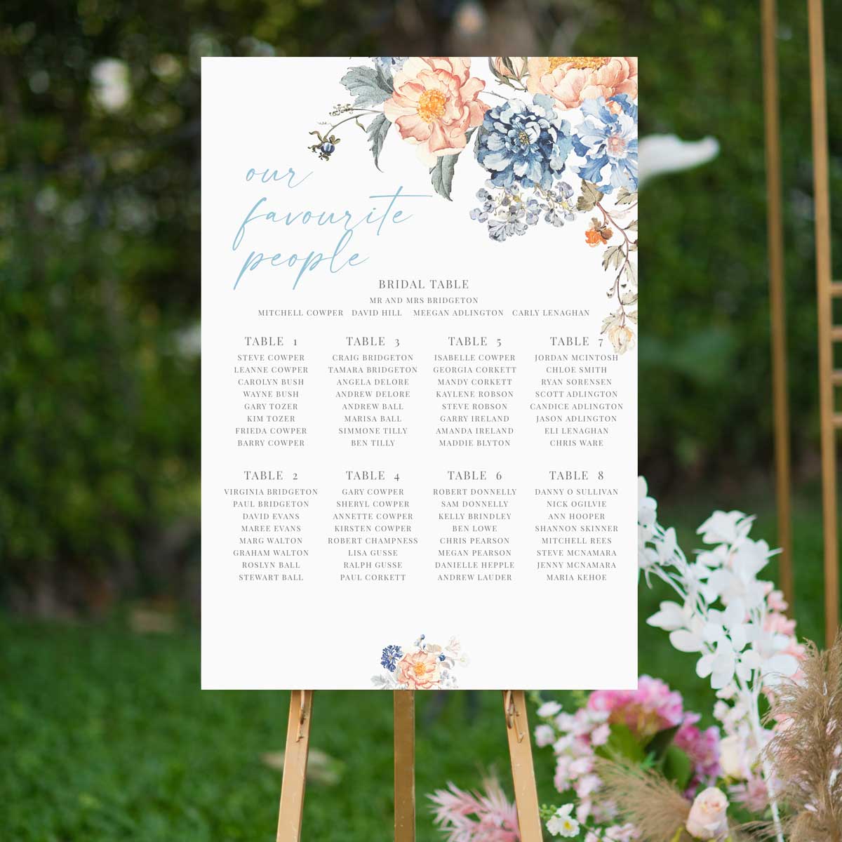 Table Seating Plan | Event Signage | Pixel and Ink Designs – PIXEL AND ...