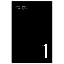 Classic black and white Table number card