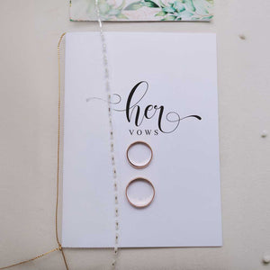 Romantic - Vow Card Booklet