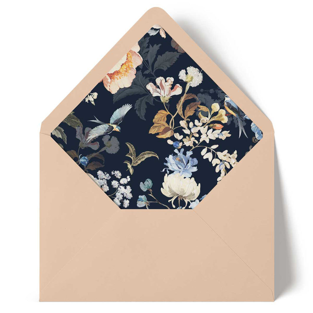 Bridgerton floral envelope liner