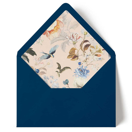 Bridgerton floral envelope liner cream