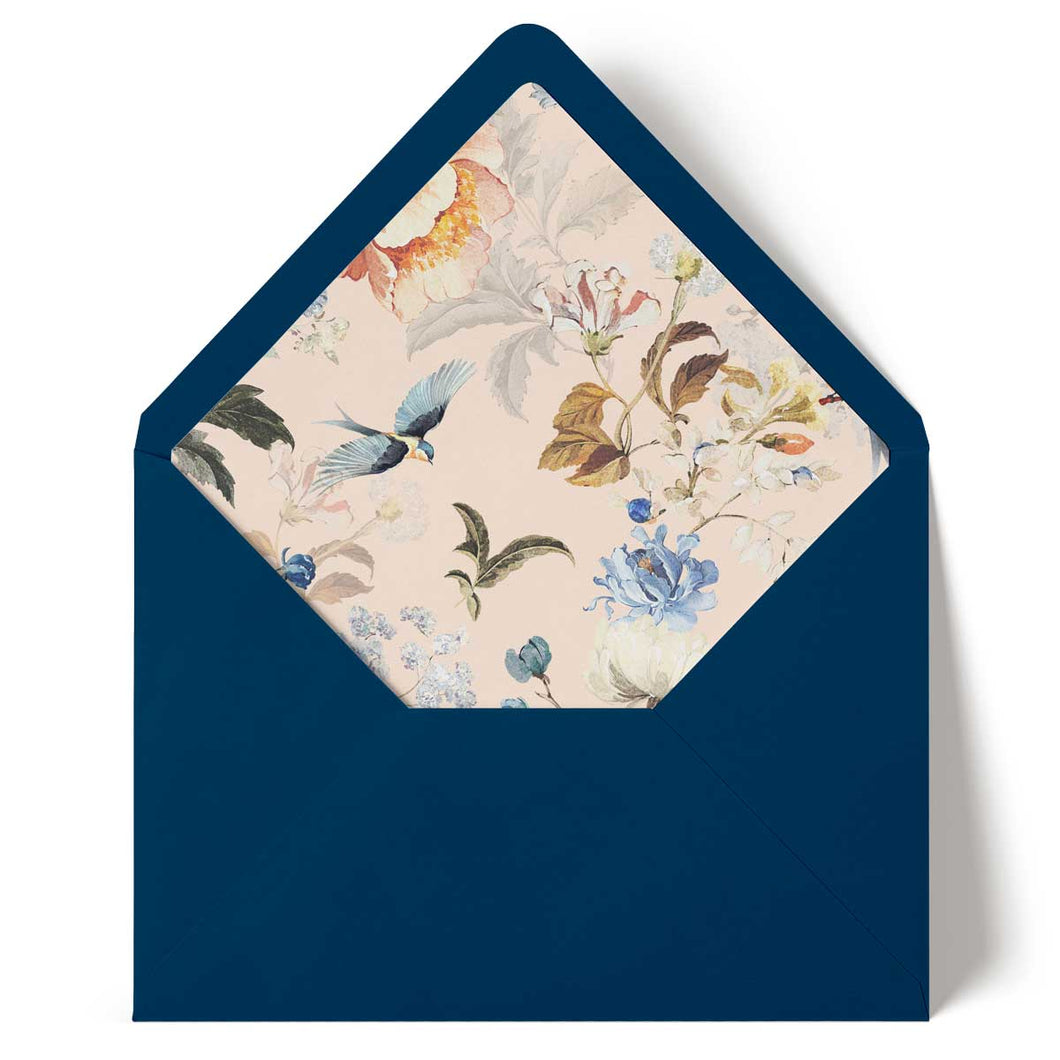 Bridgerton floral envelope liner cream