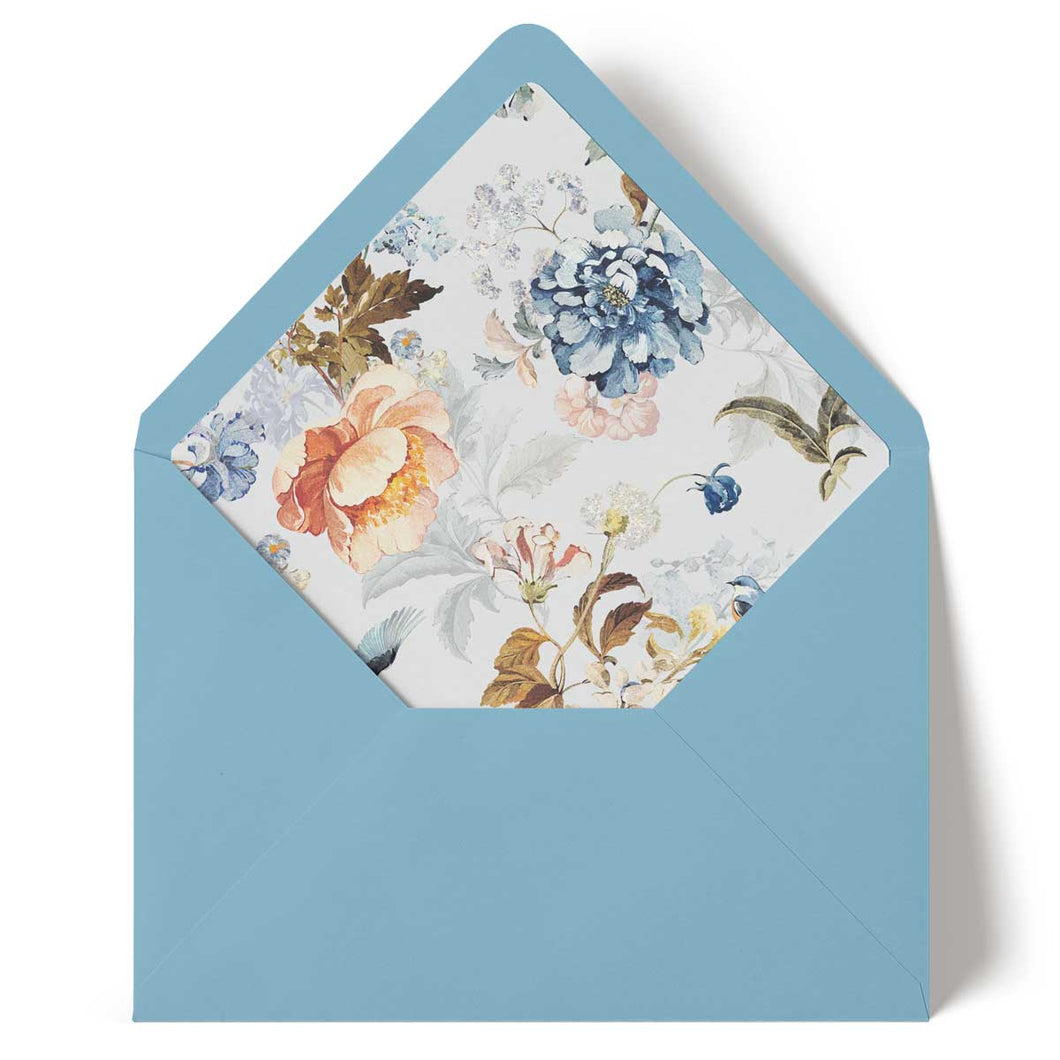 Bridgerton floral envelope liner white