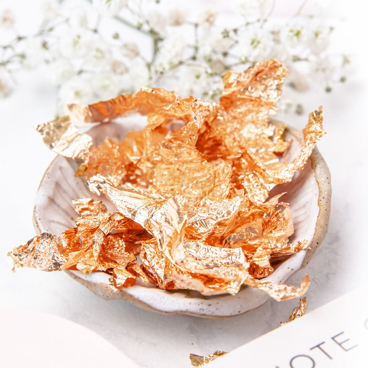 rose gold gilding flakes