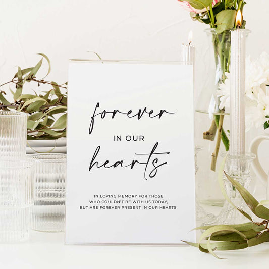 forever in our hearts memorial sign