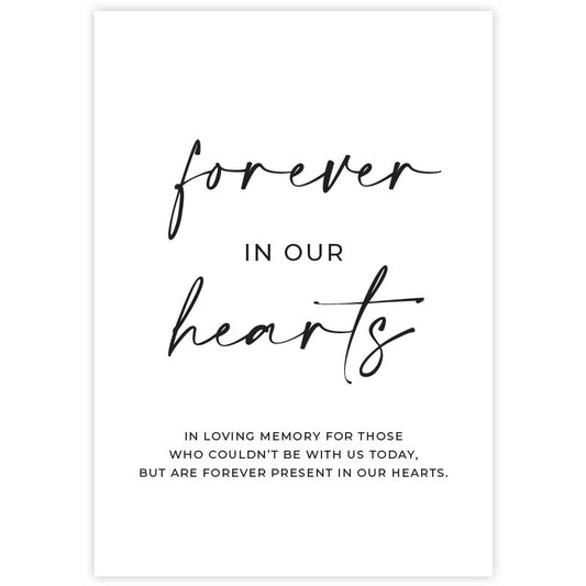 forever in our hearts memorial sign artwork