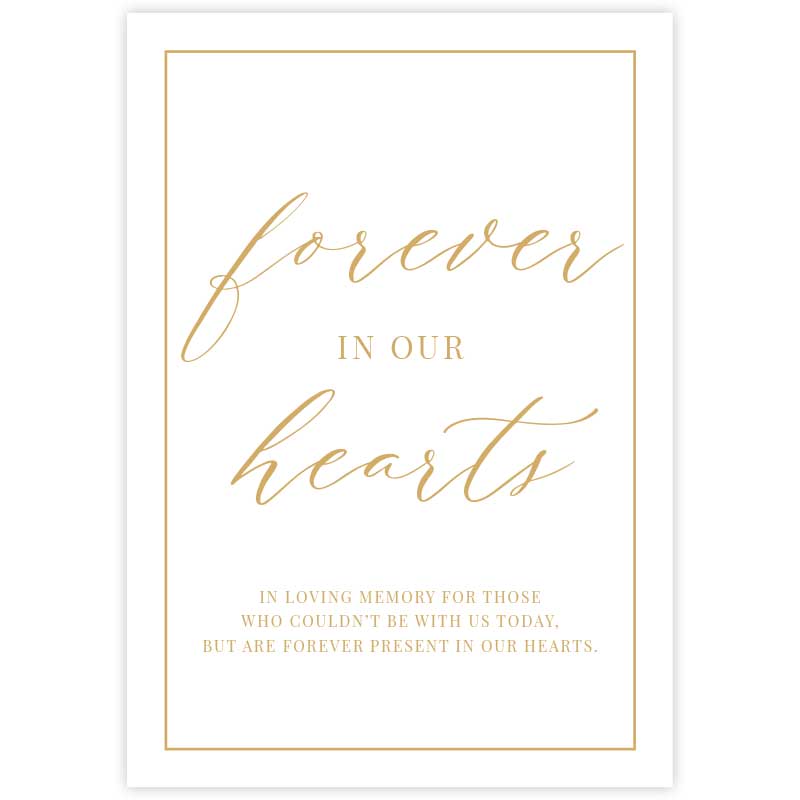 forever in our hearts memorial sign artwork