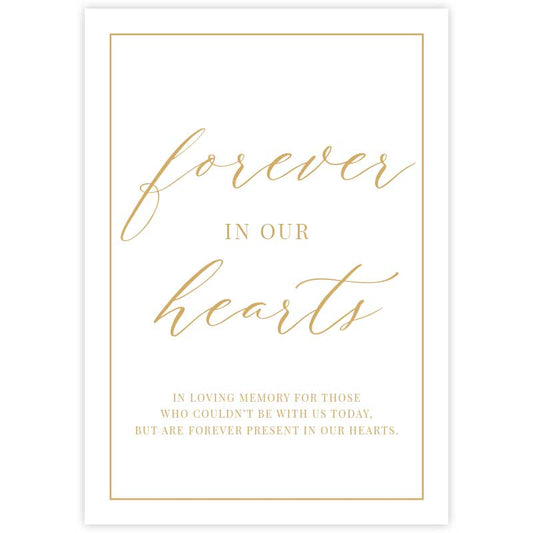 forever in our hearts memorial sign artwork