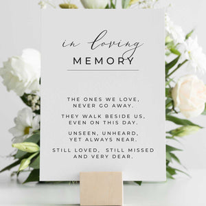 in loving memory sign 