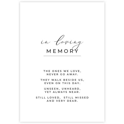 in loving memory sign artwork
