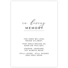 in loving memory sign artwork