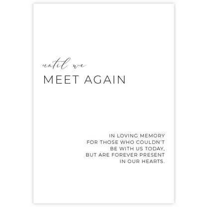 until we meet again memorial sign artwork