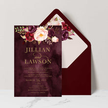 Marsala Flowers 2 - Wedding Inv