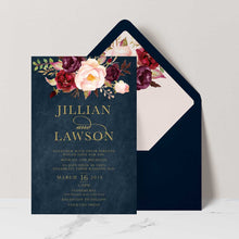 Marsala Flowers 2 - Wedding Inv