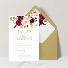 Marsala Flowers 2 - Wedding Inv
