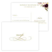 Marsala Flowers - RSVP Card