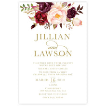 Marsala Flowers 2 - Wedding Inv