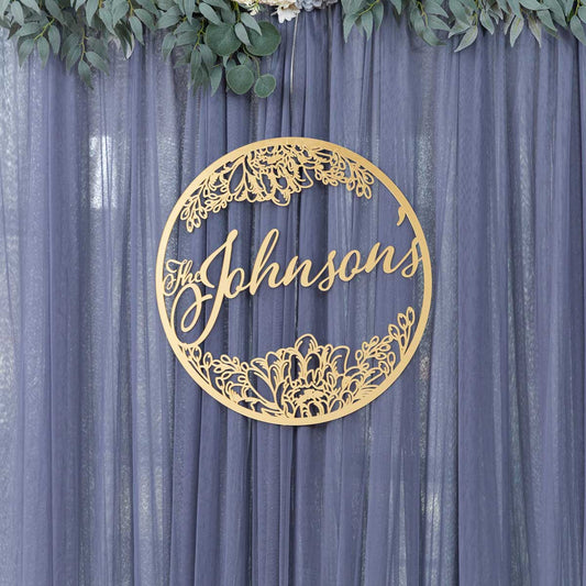 monogram acrylic name plaque sign