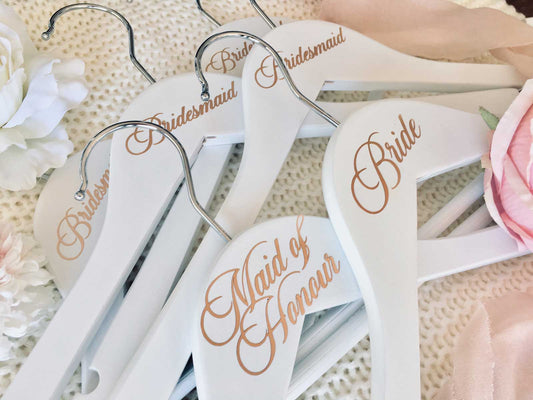 Personalised Dress Hanger gold decal