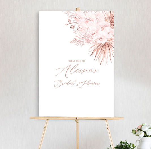 Pink Orchid - Bridal Welcome Sign