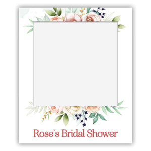 polaroid selfie sign bridal shower almond rose