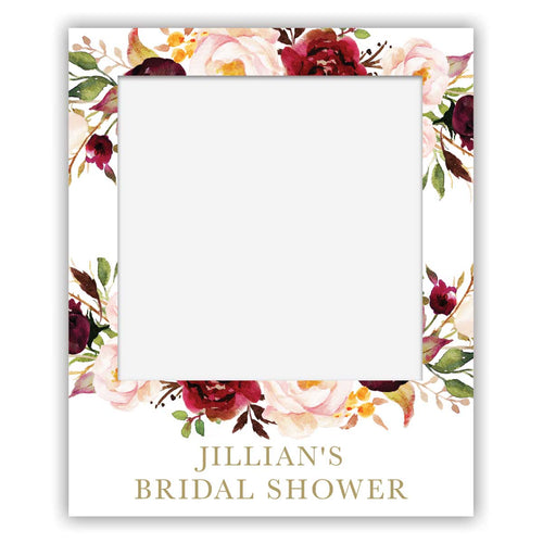 polaroid selfie sign - bridal shower rose florals