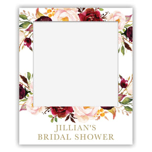 polaroid selfie sign - bridal shower rose florals