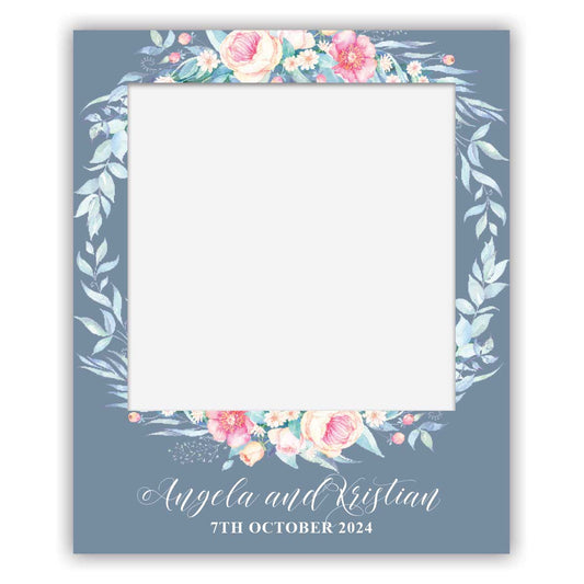 polaroid selfie sign peonie florals