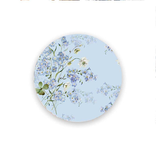 floral envelope sticker seal, primrose spring collection, blue