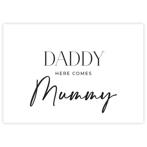 here comes mummy wedding sign