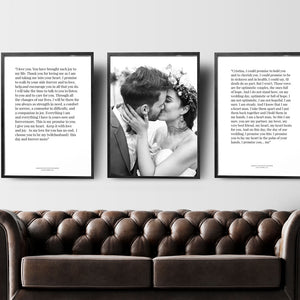 Set of 3 - Wedding Keepsake Wall Art