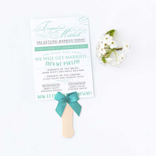 wedding program fan beach or garden weddings