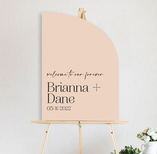 arch forever wedding welcome sign