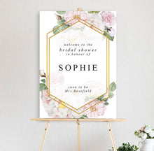 Luxury Peonie Floral Geo - Bridal Welcome Sign