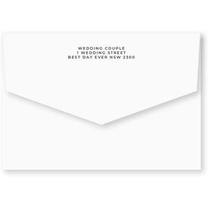 white envelope back printing