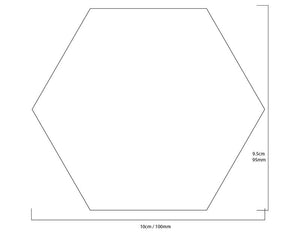 acrylic hexagon place card coaster 100mm