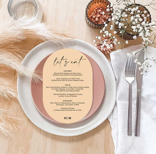 double arch menu card