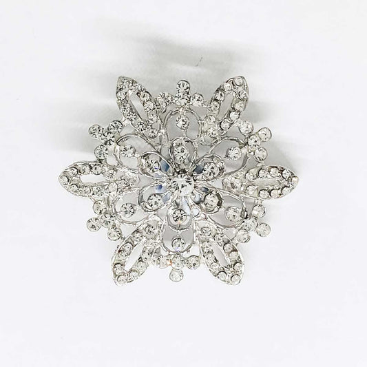 Brooch Rhinestones Diamante flower