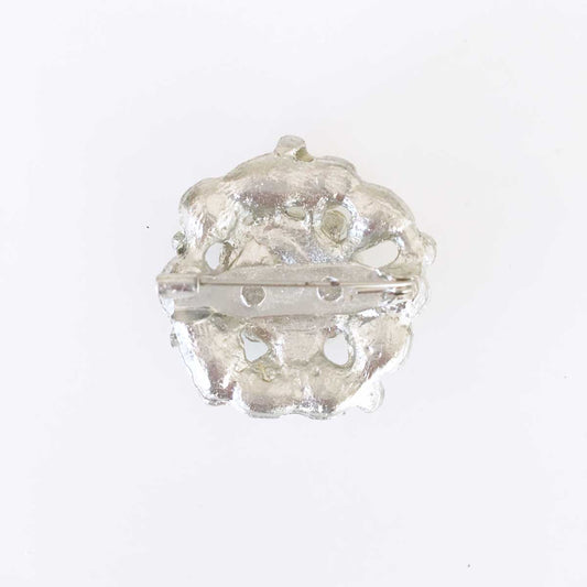 Brooch - Diamante & Pearl - Small back