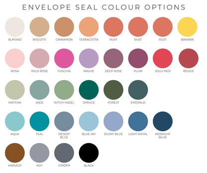 envelope seal colour options