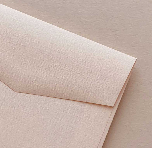 diy invitation paper coco linen petite pink closeup