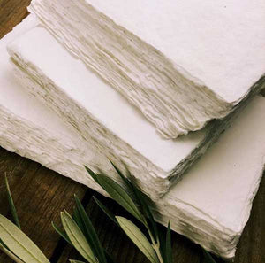 diy invitation paper deckle edge indi handmade white