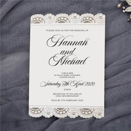 Lace Doily' - Laser-cut - Flat Card