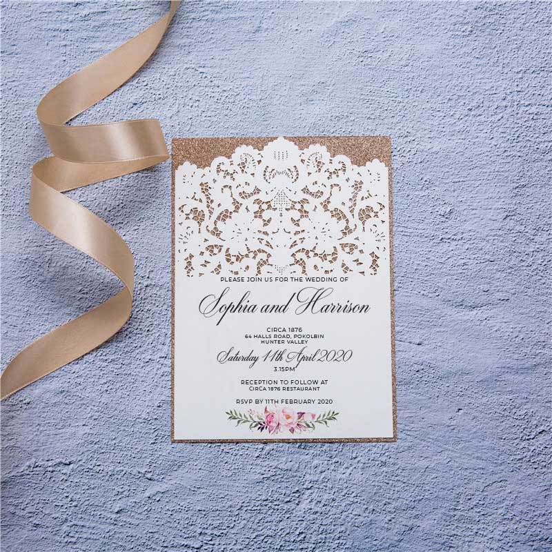 Vintage Lace' - Laser-cut - Flat Card