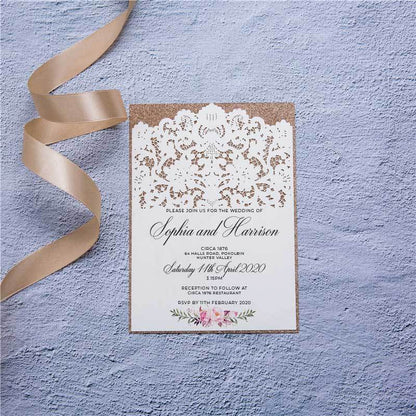 Vintage Lace' - Laser-cut - Flat Card