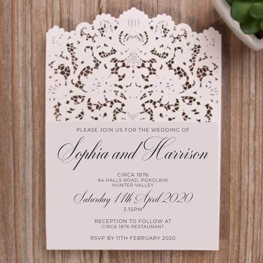 Vintage Lace' - Laser-cut - Flat Card