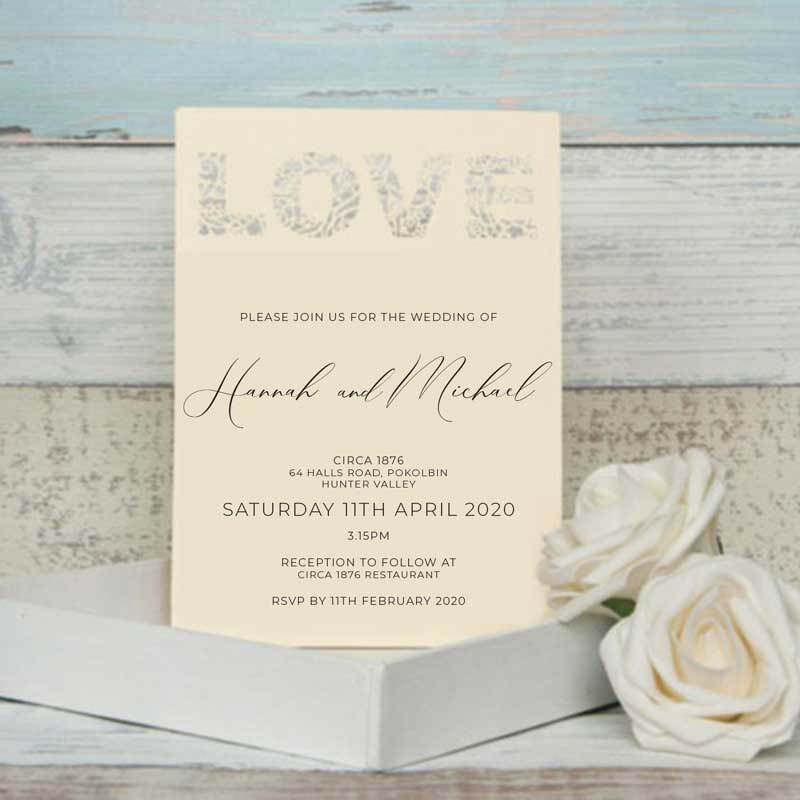 Unique Love' - Laser-cut - Flat Card